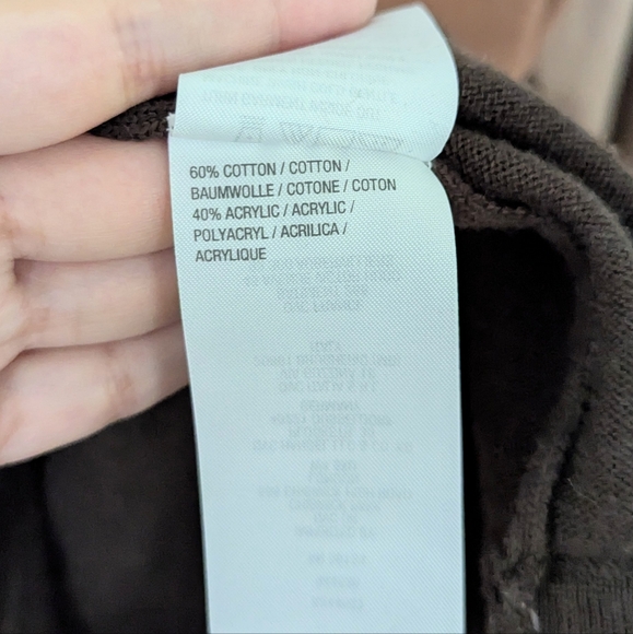 Bob Mackie NWT Chevron Print Knit Sweater Crewneck Pullover Long Sleeve Brown 1X - Picture 6 of 9